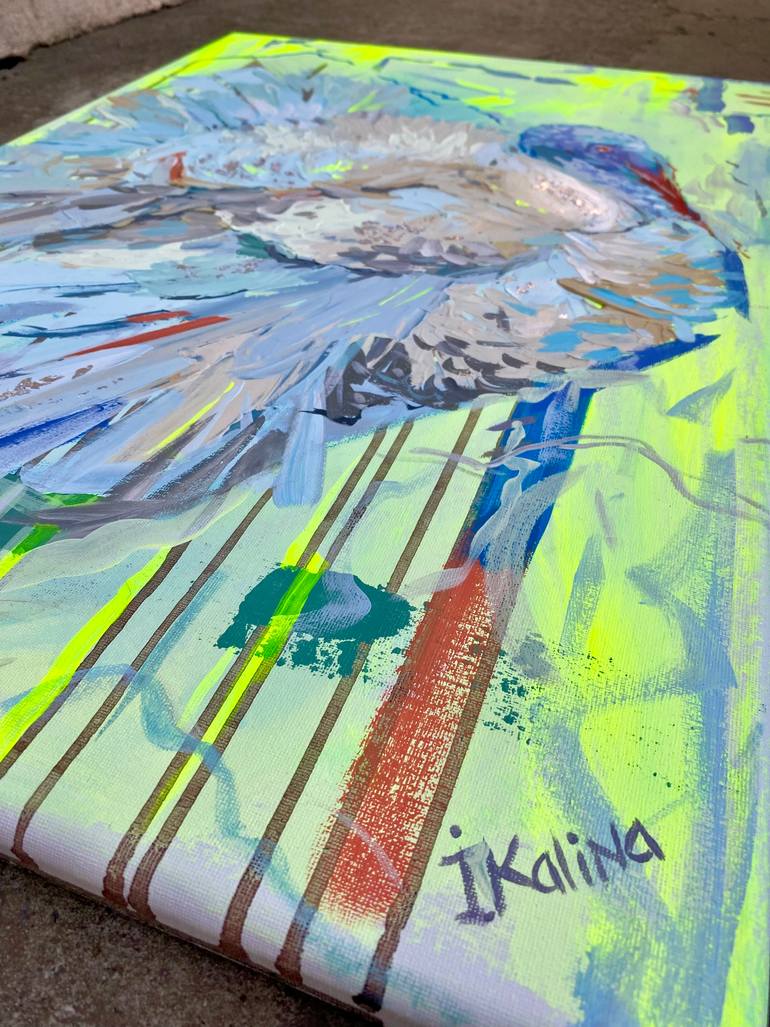 Original Abstract Expressionism Animal Painting by Inna Kalina