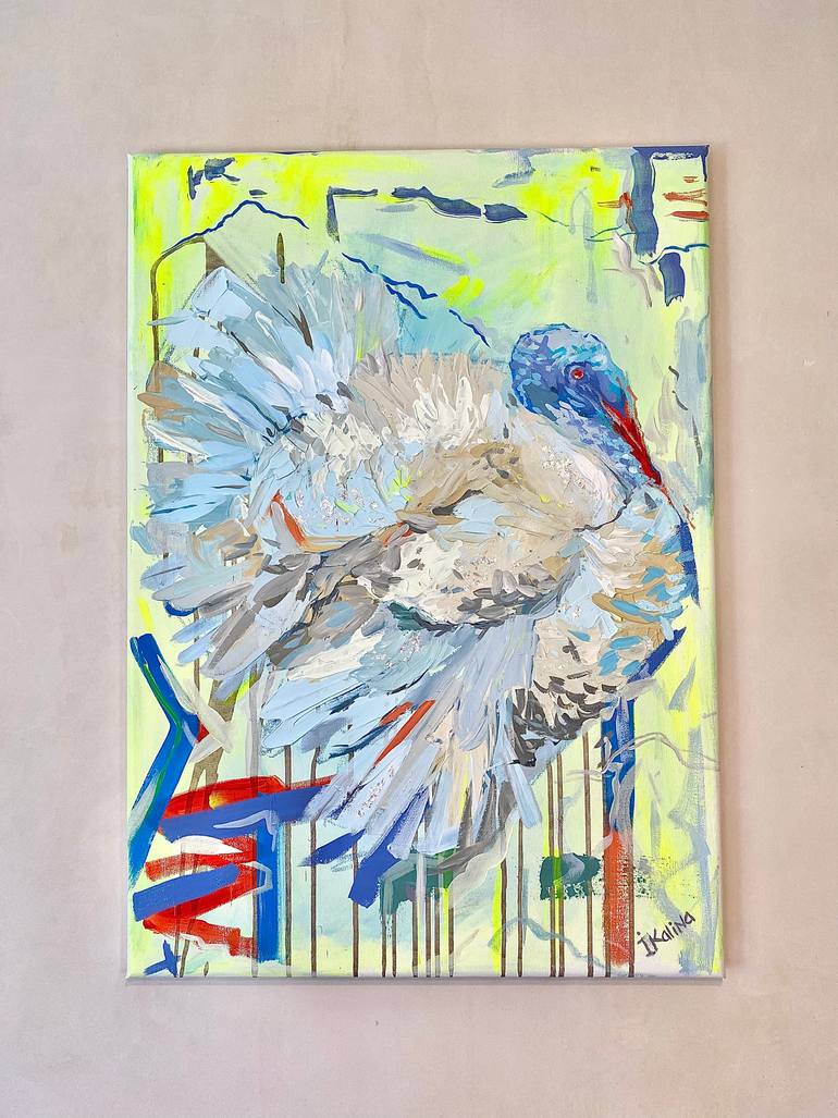 Original Abstract Expressionism Animal Painting by Inna Kalina