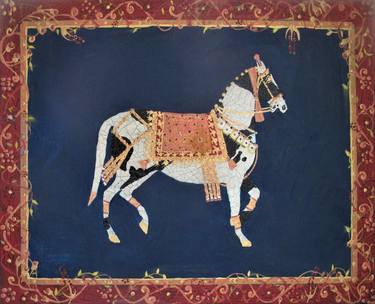 Copy of Mughal Horse 2 with Red and Gold Saddlecloth thumb