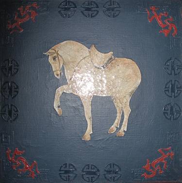 Tang Horse with Dragon Symbols thumb