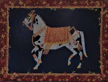 Mughal Horse 1 with Red and Gold Saddlecloth thumb