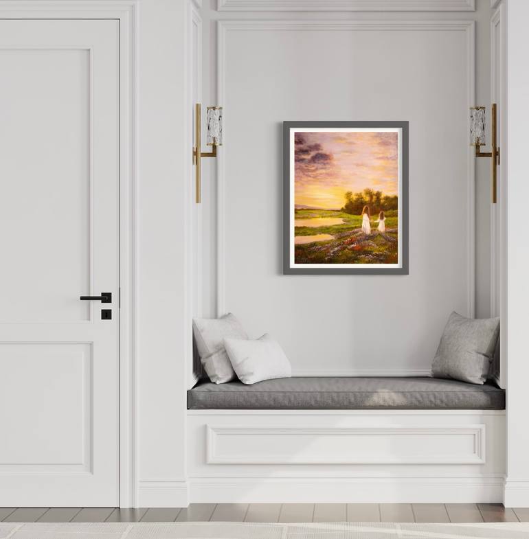 Original Impressionism People Painting by Patrick Edwards