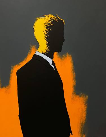 Original Minimalism Men Paintings by Rostyslav Mazur