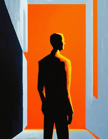 Original Minimalism Men Paintings by Rostyslav Mazur