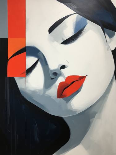 Woman with Red Lips thumb
