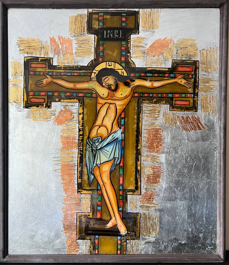 Original Art Nouveau Religion Painting by Petrovan Alieta