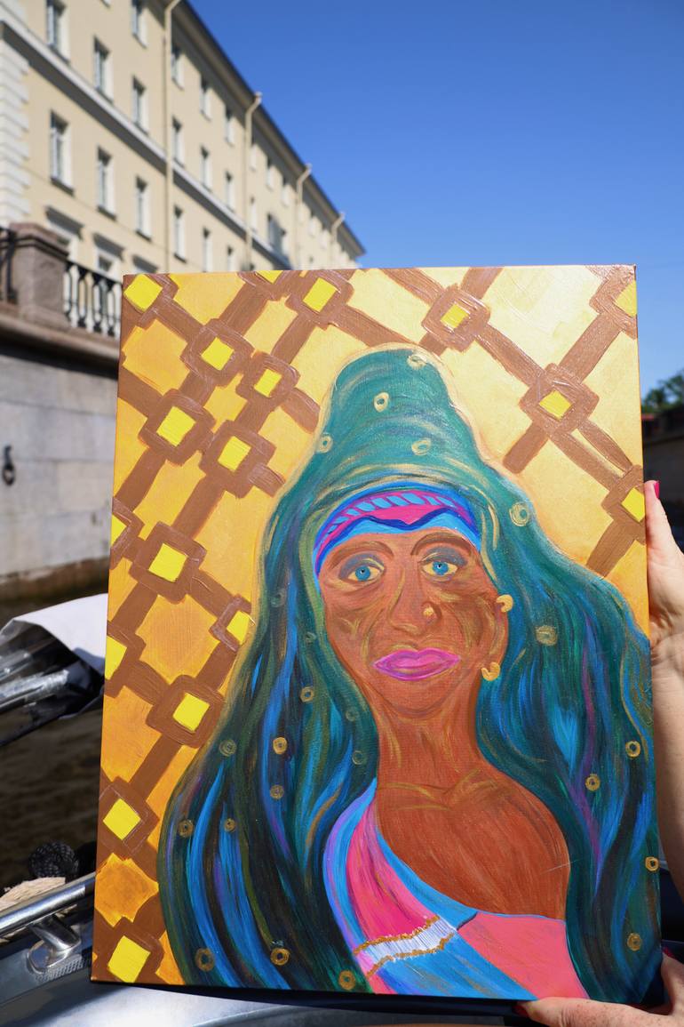 Original Figurative People Painting by Elena Suprema