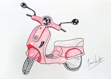 Original Pop Art Bike Paintings by Tanishka Malankar