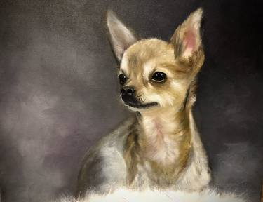 Print of Dogs Paintings by Valentyna Vodianytska