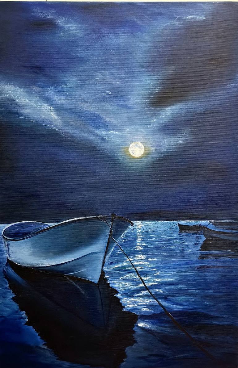 Original Realism Seascape Painting by Valentyna Vodianytska