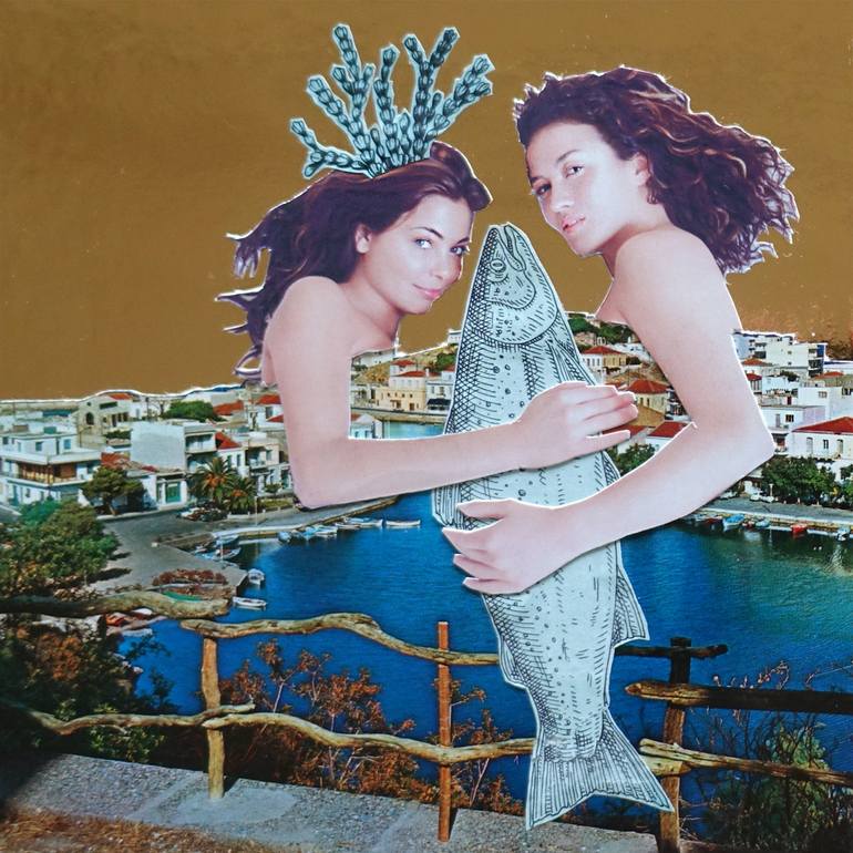 Original Contemporary Women Collage by Ekaterina Anikina