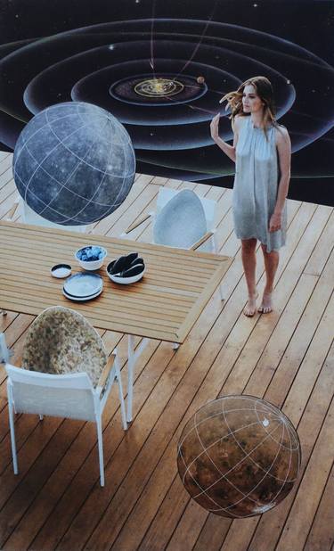 Original Outer Space Collage by Ekaterina Anikina
