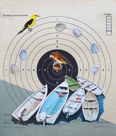 Print of Surrealism Boat Collage by Ekaterina Anikina