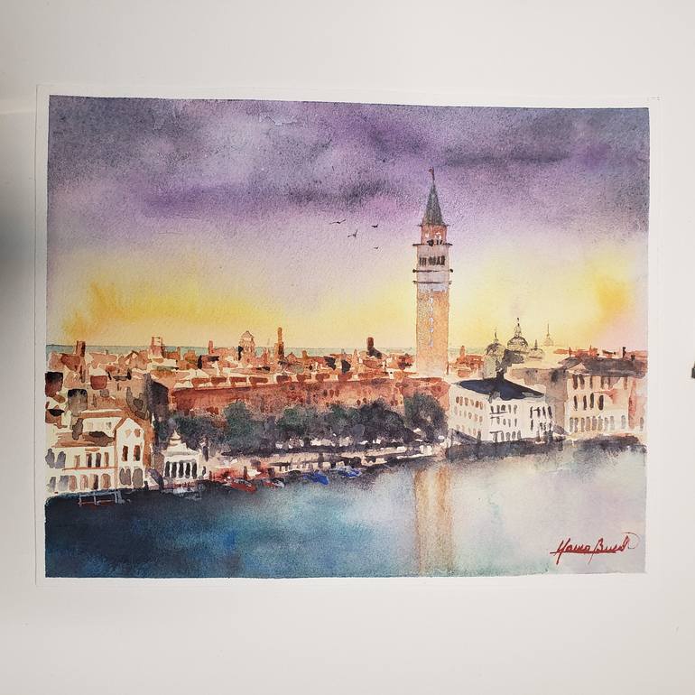 Original Expressionism Architecture Painting by Marco Bermudez