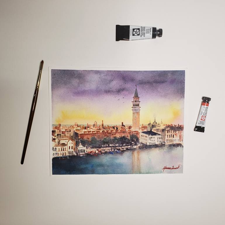 Original Expressionism Architecture Painting by Marco Bermudez