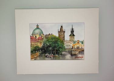 Prague,  5 x 6 inches, Watercolor Painting thumb