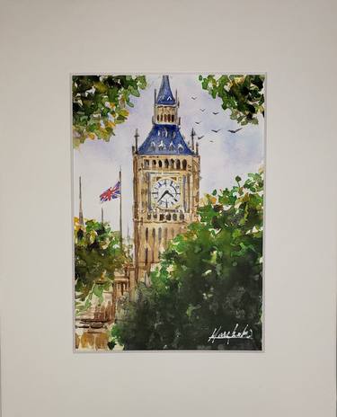 Big Ben,  5 x 6 inches, Watercolor Painting thumb