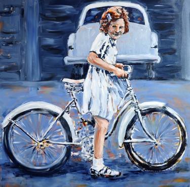 Original Contemporary Bicycle Paintings by Joy Kloman