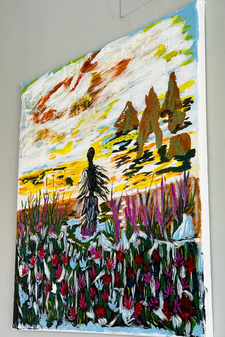 Original Color Field Painting Seascape Painting by Ruth Zavala