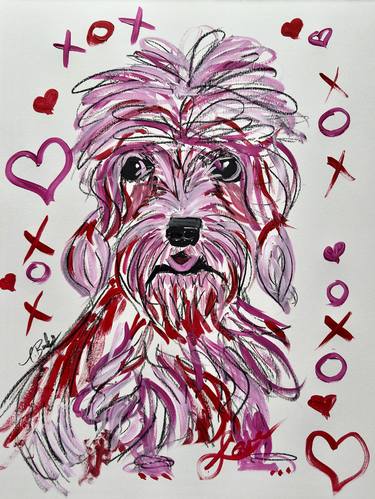 Original Abstract Dogs Paintings by Tammy Burks