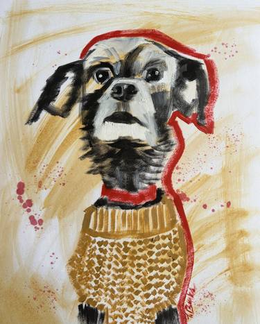 Original Illustration Dogs Paintings by Tammy Burks