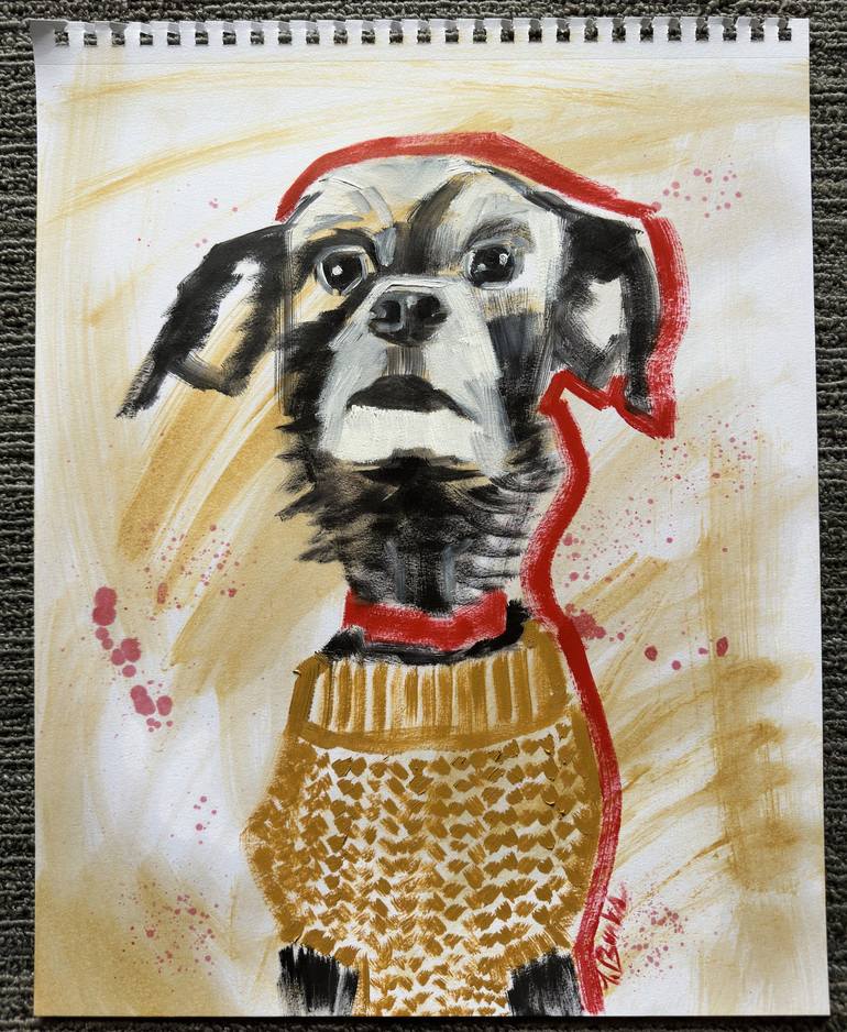 Original Pop Art Dogs Painting by Tammy Burks