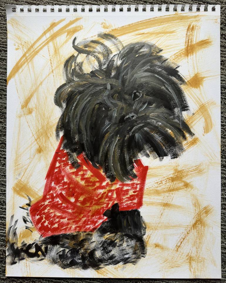 Original Illustration Dogs Painting by Tammy Burks