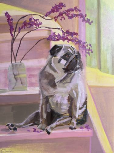 Original Impressionism Dogs Paintings by Tammy Burks