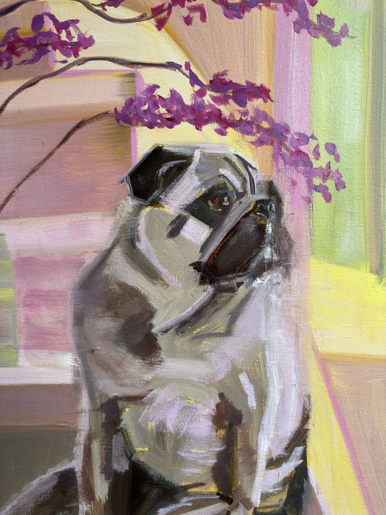 Original Impressionism Dogs Painting by Tammy Burks