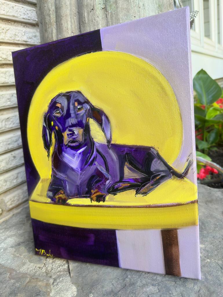 Original Expressionism Dogs Painting by Tammy Burks