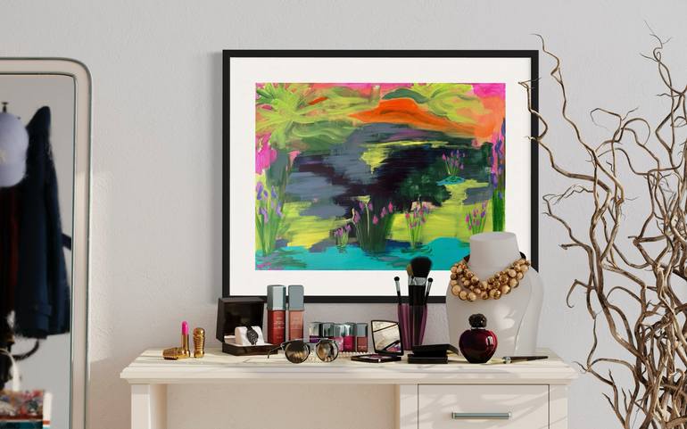 Original Abstract Garden Painting by Tammy Burks