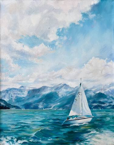 Original Fine Art Yacht Paintings by Lydia Laidinen