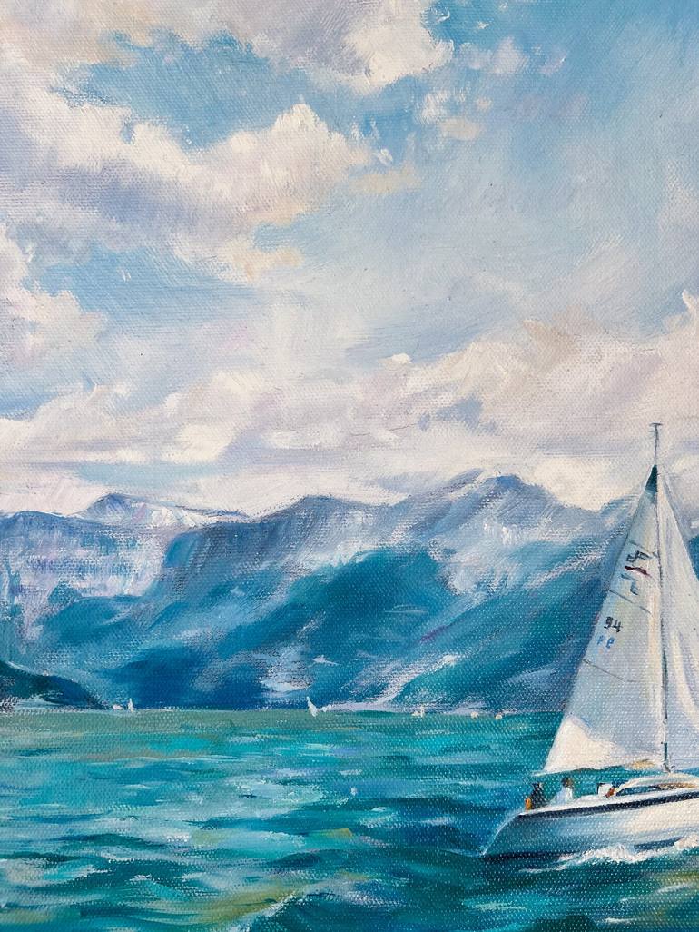 Original Yacht Painting by Lydia Laidinen