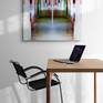 Abstract art print decorating minimalist office