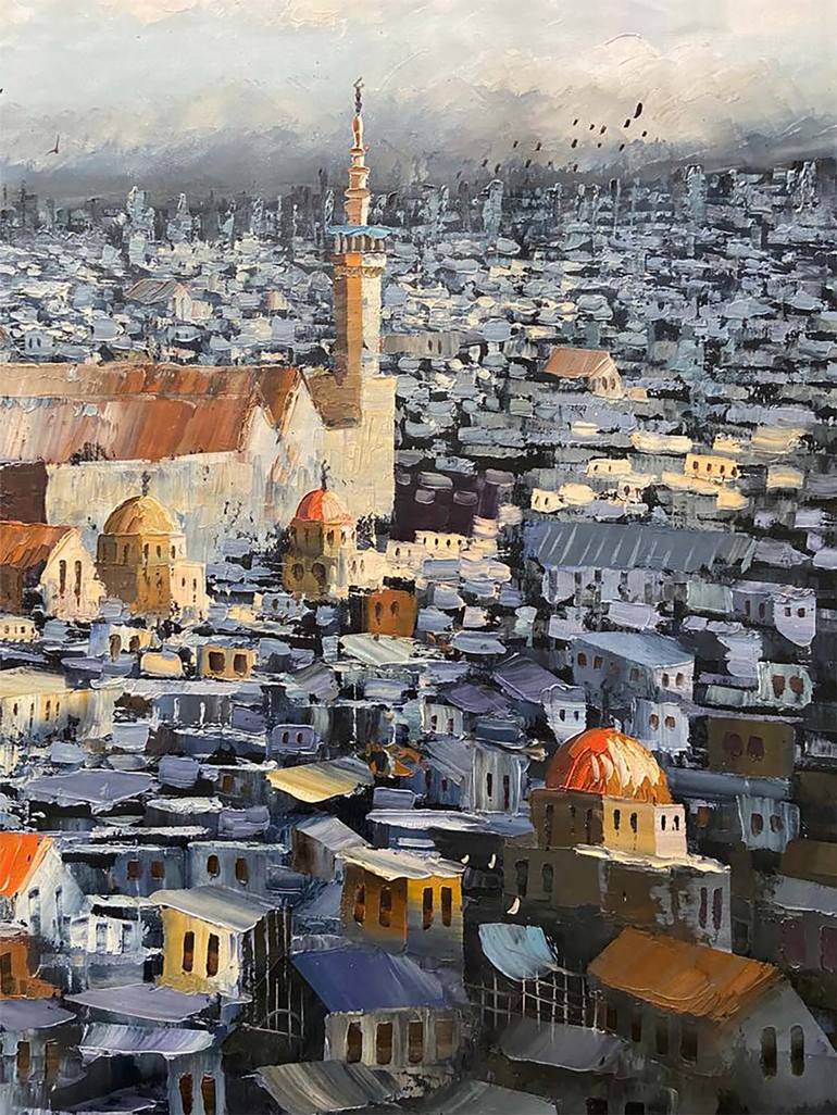 Original Conceptual Cities Painting by Ahmad Alazami