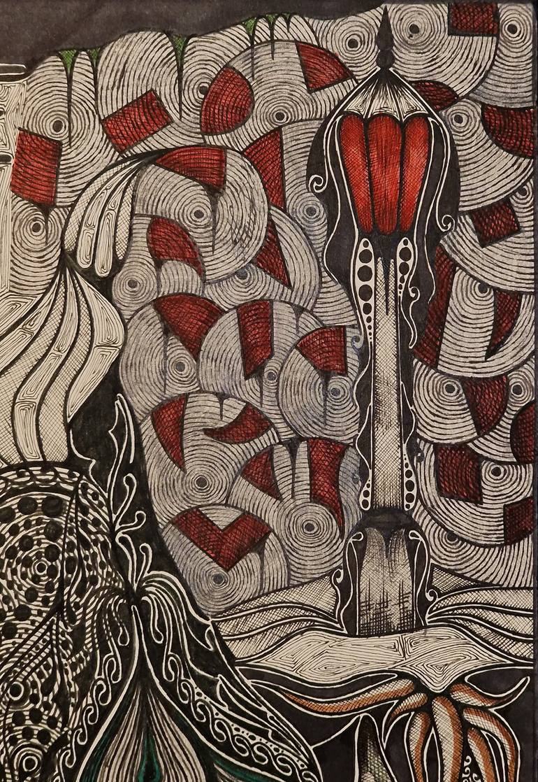 Original Surrealism Abstract Drawing by Cimafei Kavaliou