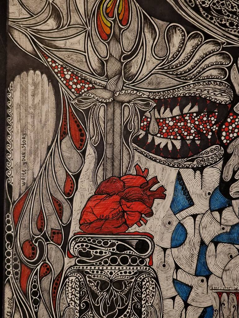 Original Surrealism Abstract Drawing by Cimafei Kavaliou