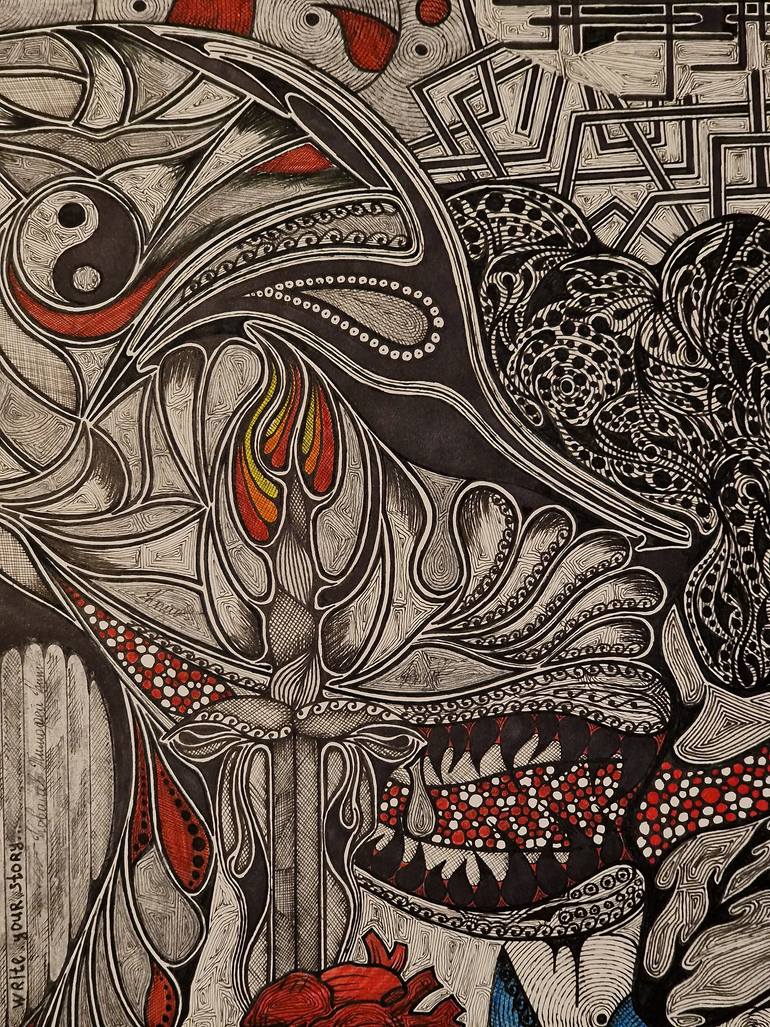 Original Surrealism Abstract Drawing by Cimafei Kavaliou