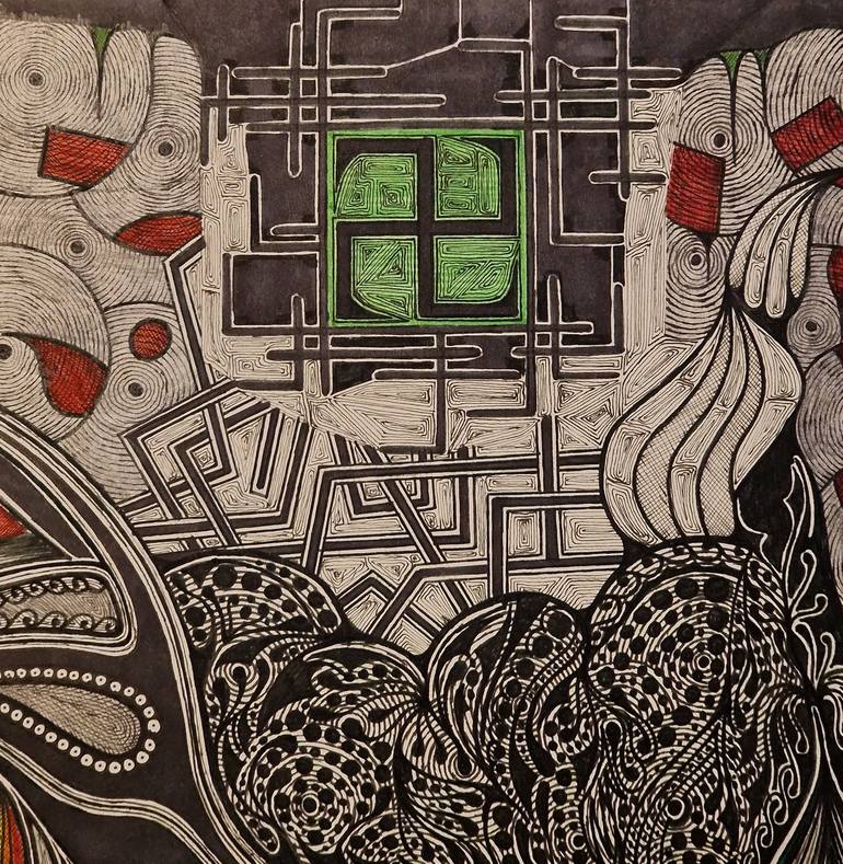 Original Surrealism Abstract Drawing by Cimafei Kavaliou