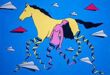 Original Pop Art Horse Paintings by Lucy Genoyer