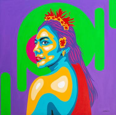 Original Pop Art Women Paintings by Lucy Genoyer