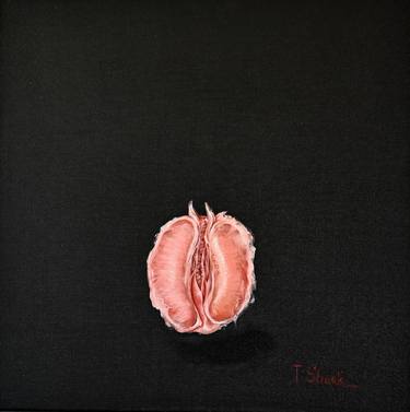 Grapefruit on a black background thumb
