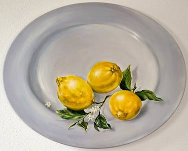 Lemons on a plate thumb