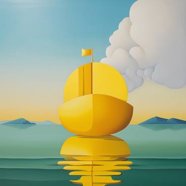 Print of Sailboat Digital by Nicholas VK