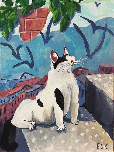 Original Cats Paintings by Ekaterina Skvortsova-Kowalski