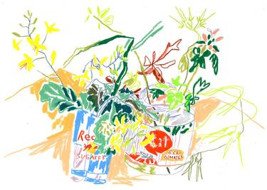 Print of Expressionism Botanic Drawings by Ekaterina Skvortsova-Kowalski