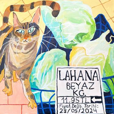 Original Figurative Cats Paintings by Ekaterina Skvortsova-Kowalski