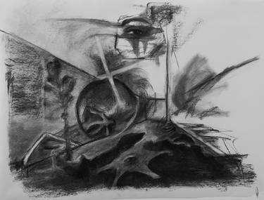 Original Abstract Expressionism Abstract Drawings by Salah Benali