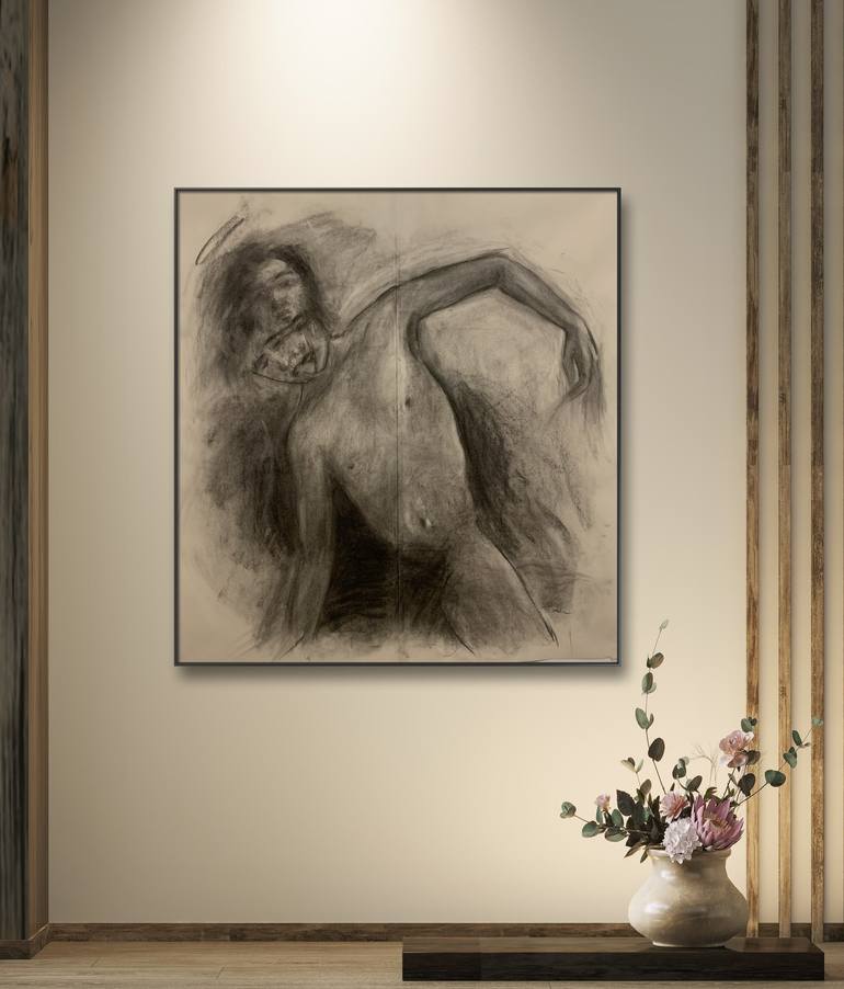 Original Nude Drawing by Salah Benali