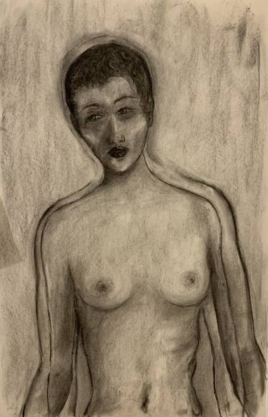 Original Expressionism Nude Drawing by Salah Benali